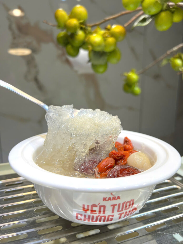 yến tươi chưng thố kara tphcm