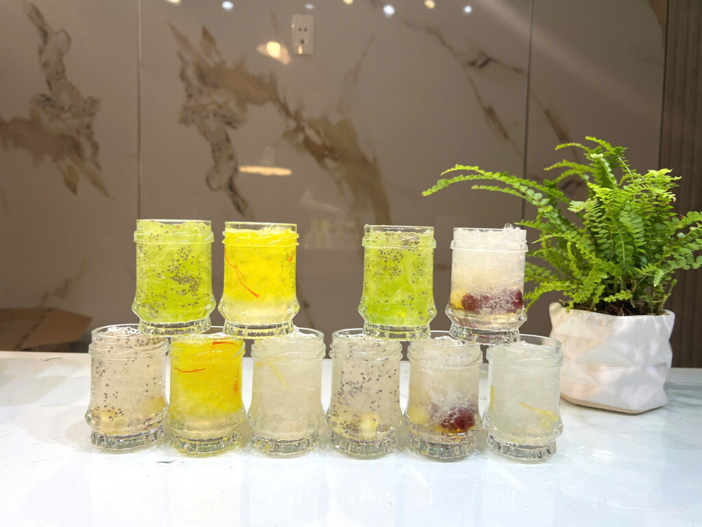 Hũ yến chưng đặt ở ngăn mát 0–4°C